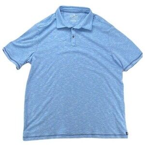 NAT NAST Shirt Size XL Light Blue Heathered  Short Sleeve Polo Shirt Casual